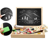 2-in-1 Montessori Drawing Board With Magnetic Chalkboard For Kids - Image 9