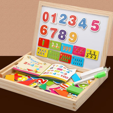 2-in-1 Montessori Drawing Board With Magnetic Chalkboard For Kids - Image 7