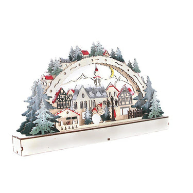 24 Compartments Warm LED Light Ambience Christmas Wooden Advent Calendar - Image 6