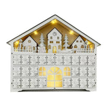 24 Compartments Warm LED Light Ambience Christmas Wooden Advent Calendar - Image 7