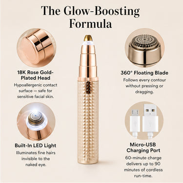 3-in-1 Precision Trimmer For Brows Face & Body With Rounded Micro-Blade Heads - Image 5