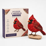3D Fabric Patchwork Bird Kit No Sew Layered Textile Art Craft With Wooden Stand - Image 8