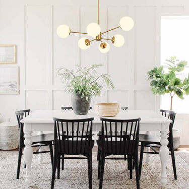 6 8 Mid-Century Globe Chandelier - Image 2