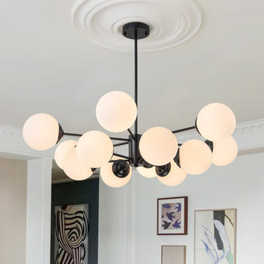 6 8 Mid-Century Globe Chandelier - Image 6