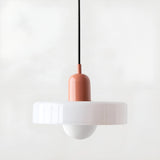 Adjustable Glass Disc Pendant Lamp With Colorful Design - Image 11
