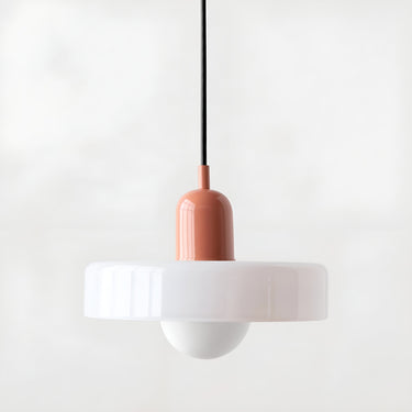 Adjustable Glass Disc Pendant Lamp With Colorful Design - Image 11