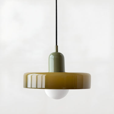 Adjustable Glass Disc Pendant Lamp With Colorful Design - Image 19