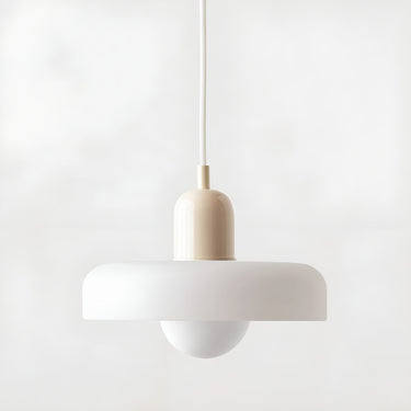 Adjustable Glass Disc Pendant Lamp With Colorful Design - Image 22