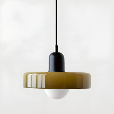 Adjustable Glass Disc Pendant Lamp With Colorful Design - Image 23