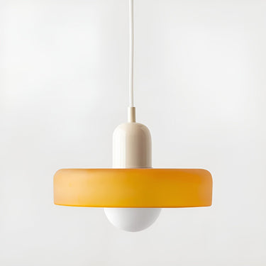 Adjustable Glass Disc Pendant Lamp With Colorful Design - Image 5