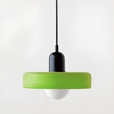 Adjustable Glass Disc Pendant Lamp With Colorful Design - Image 7