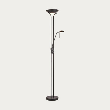 Adjustable Metal Task Floor Lamp With Dual Light Heads - Image 1