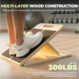 Adjustable Wooden Slant Board With Five Locked Incline Settings For Stretching - Image 9