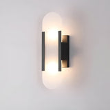 Alabaster Elongated Wall Sconce With Metal Frame - Image 4