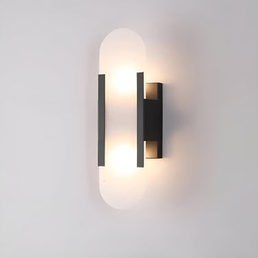 Alabaster Elongated Wall Sconce With Metal Frame - Image 4