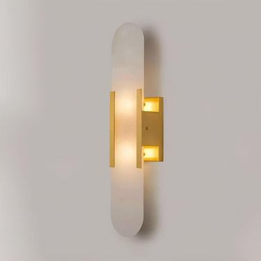 Alabaster Elongated Wall Sconce With Metal Frame - Image 7
