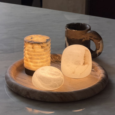 Alabaster Table Lamp With Built-In Battery - Image 2