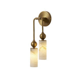 Alabaster Wall Lamp With Cylindrical Shade - Image 1