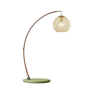 Arc Floor Lamp With Spherical Glass Shade - Image 1