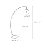Arc Floor Lamp With Spherical Glass Shade - Image 3