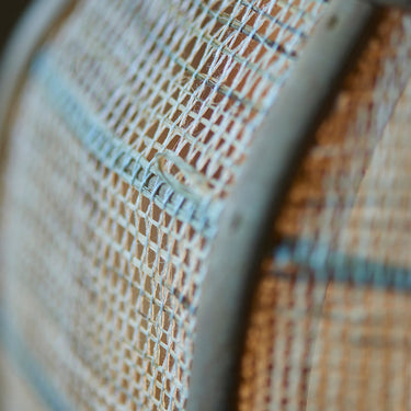 Bamboo Table Lamp With Woven Shade And Black Metal Base - Image 7