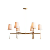 Belcourt Metal Round Chandelier With Fabric Shades - Image 1