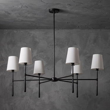 Belcourt Metal Round Chandelier With Fabric Shades - Image 10