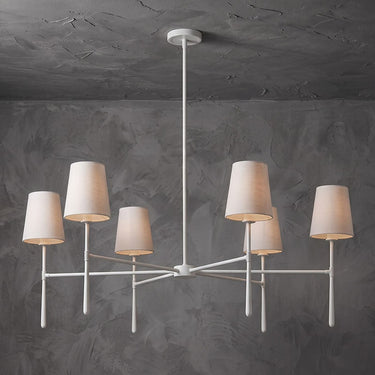 Belcourt Metal Round Chandelier With Fabric Shades - Image 12