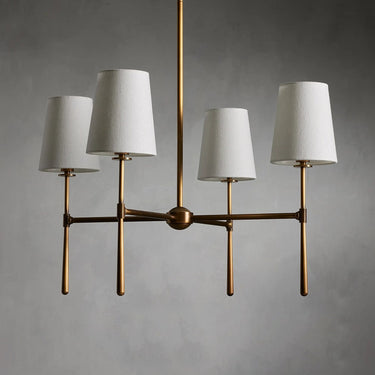 Belcourt Metal Round Chandelier With Fabric Shades - Image 2