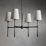Belcourt Metal Round Chandelier With Fabric Shades - Image 3