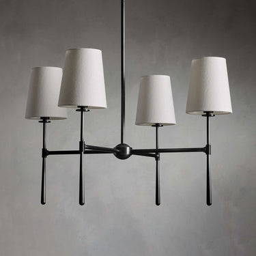 Belcourt Metal Round Chandelier With Fabric Shades - Image 3