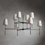 Belcourt Metal Round Chandelier With Fabric Shades - Image 6