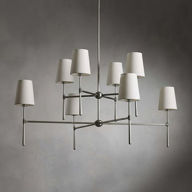 Belcourt Metal Round Chandelier With Fabric Shades - Image 8