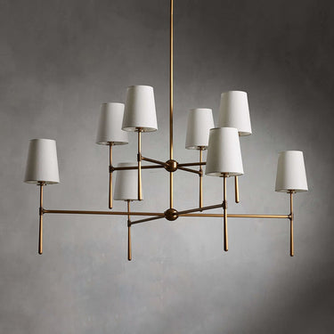 Belcourt Metal Round Chandelier With Fabric Shades - Image 9