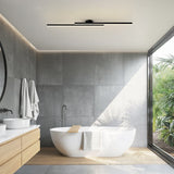 Black Wave Shaped LED Flush Mount Light Non-Dimmable - Image 1