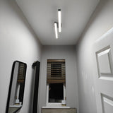 Black Wave Shaped LED Flush Mount Light Non-Dimmable - Image 3