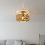 Boho 20cm Rattan Ceiling Light - Image 1