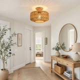 Boho 20cm Rattan Ceiling Light - Image 2