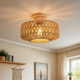 Boho 20cm Rattan Ceiling Light - Image 4