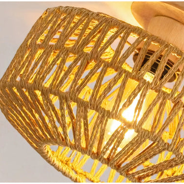 Boho 20cm Rattan Ceiling Light - Image 7