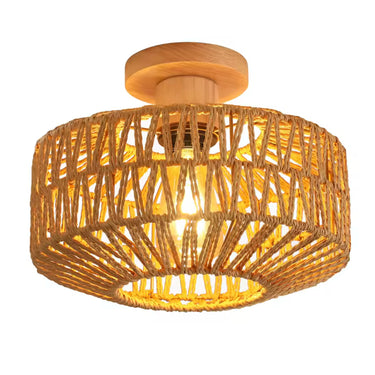 Boho 20cm Rattan Ceiling Light - Image 8