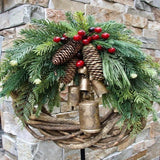Boho Holiday Farmhouse Christmas Wreath - Image 5