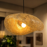 Braided Bamboo Pendant Light With Warm Glow - Image 6