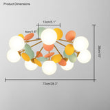 Branching Bubble Chandelier With Milk Glass Shades - Image 17