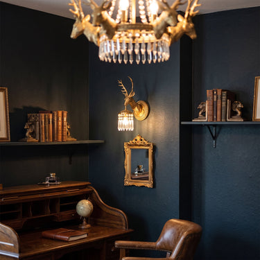 Brass Antler Wall Lamp - Image 5