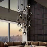 Bubble Staircase Chandelier With Modern Glass Design - Image 1