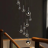 Bubble Staircase Chandelier With Modern Glass Design - Image 5