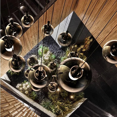 Bubble Staircase Chandelier With Modern Glass Design - Image 7