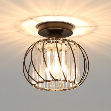 Cage Ceiling Light With Crystal Rods - Image 1