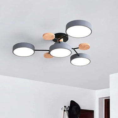 Charlie Contemporary Round Iron Chandelier - Image 5